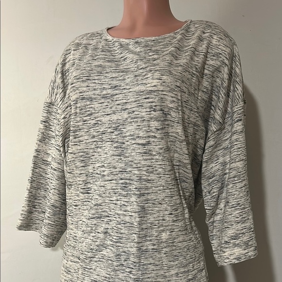 J Jill Pure Jill Top Women’s Gray Heathered Top T- Shirt 3/4 Sleeve Size Large - Picture 3 of 11